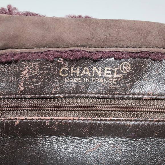 CHANEL Turn Lock Shoulder Bag Mouton Brown CC Auth 57346 - Picture 9 of 16